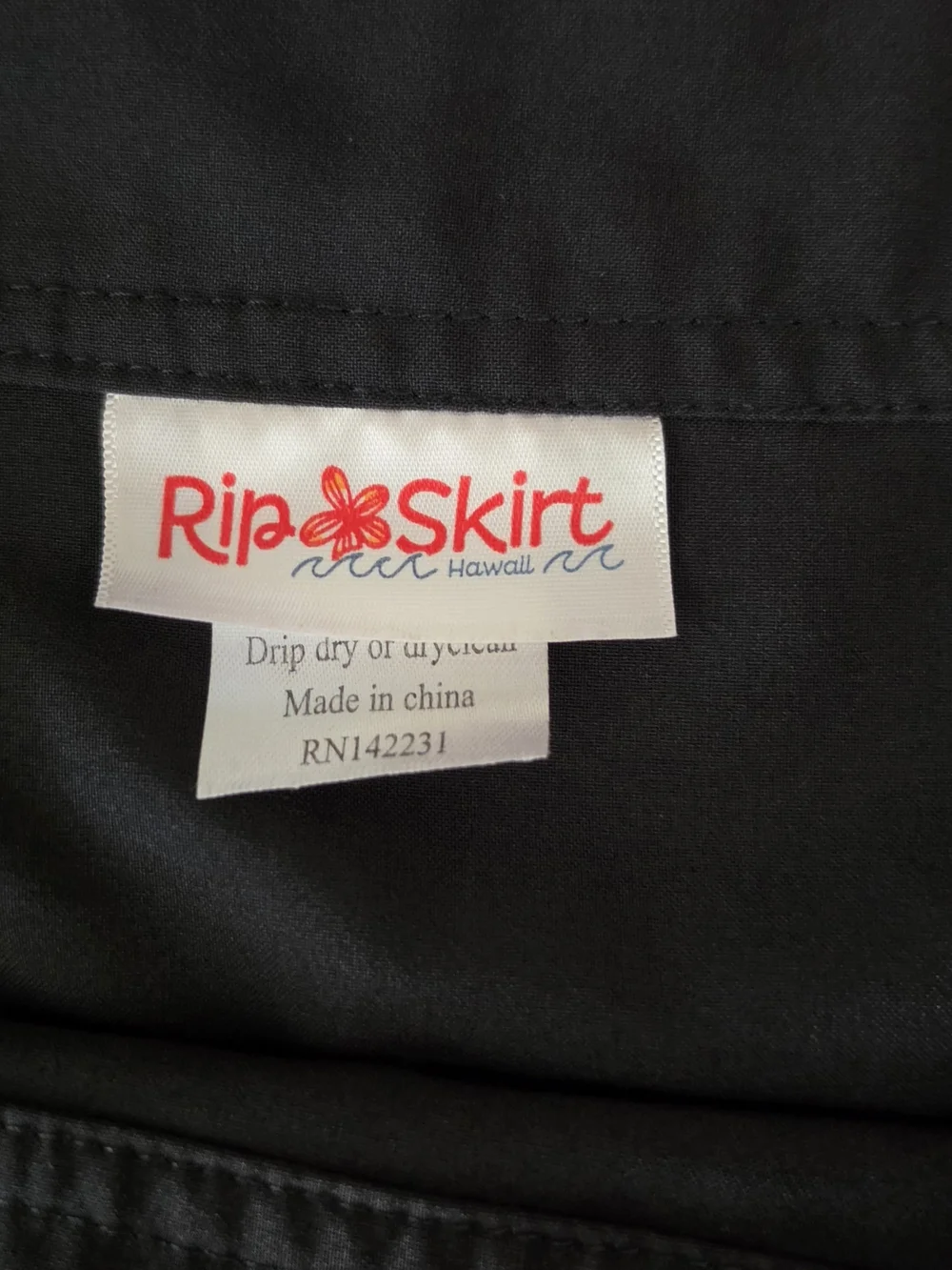 EUC RIPSkirt Hawaii Black A-Line Velcro Wrap Skirt XXL - Picture 3 of 6